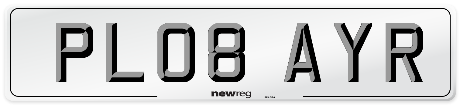 PL08 AYR Number Plate from New Reg